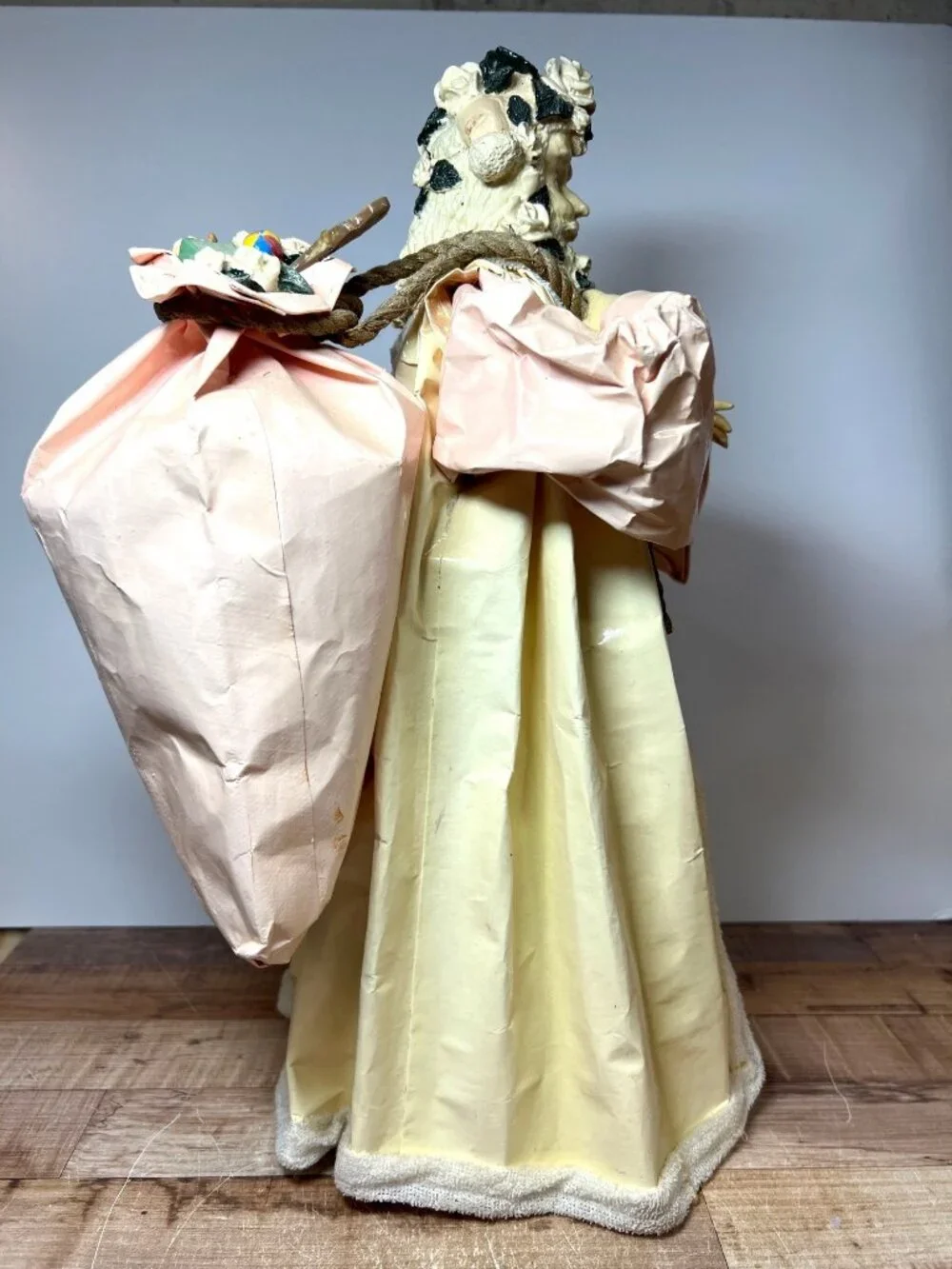Vtg SILVESTRI Paper Mache Santa Claus Father Christmas Decor Or Tree Topper18.5”